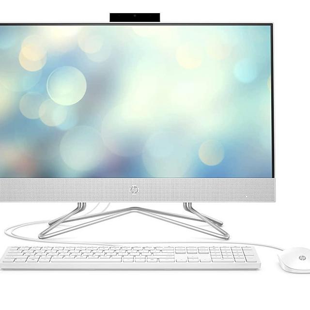 HP 24" All-in-One Desktop, AMD Athlon Silver 3050U Processor, AMD Radeon Graphics, 8 GB RAM, 256 GB SSD, Windows 11 Home (24-dd0210, Snow White)