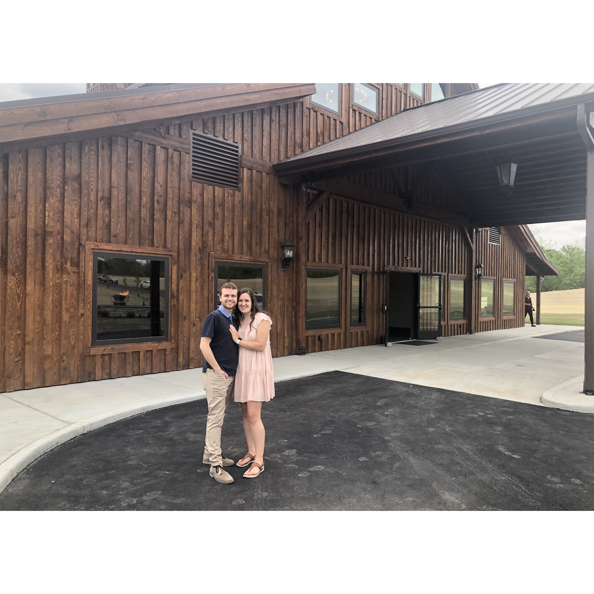 At Hanover Reserve's Open House after the construction was complete. Unfortunately, our original reception venue had a fire and we are finding a new place to celebrate!