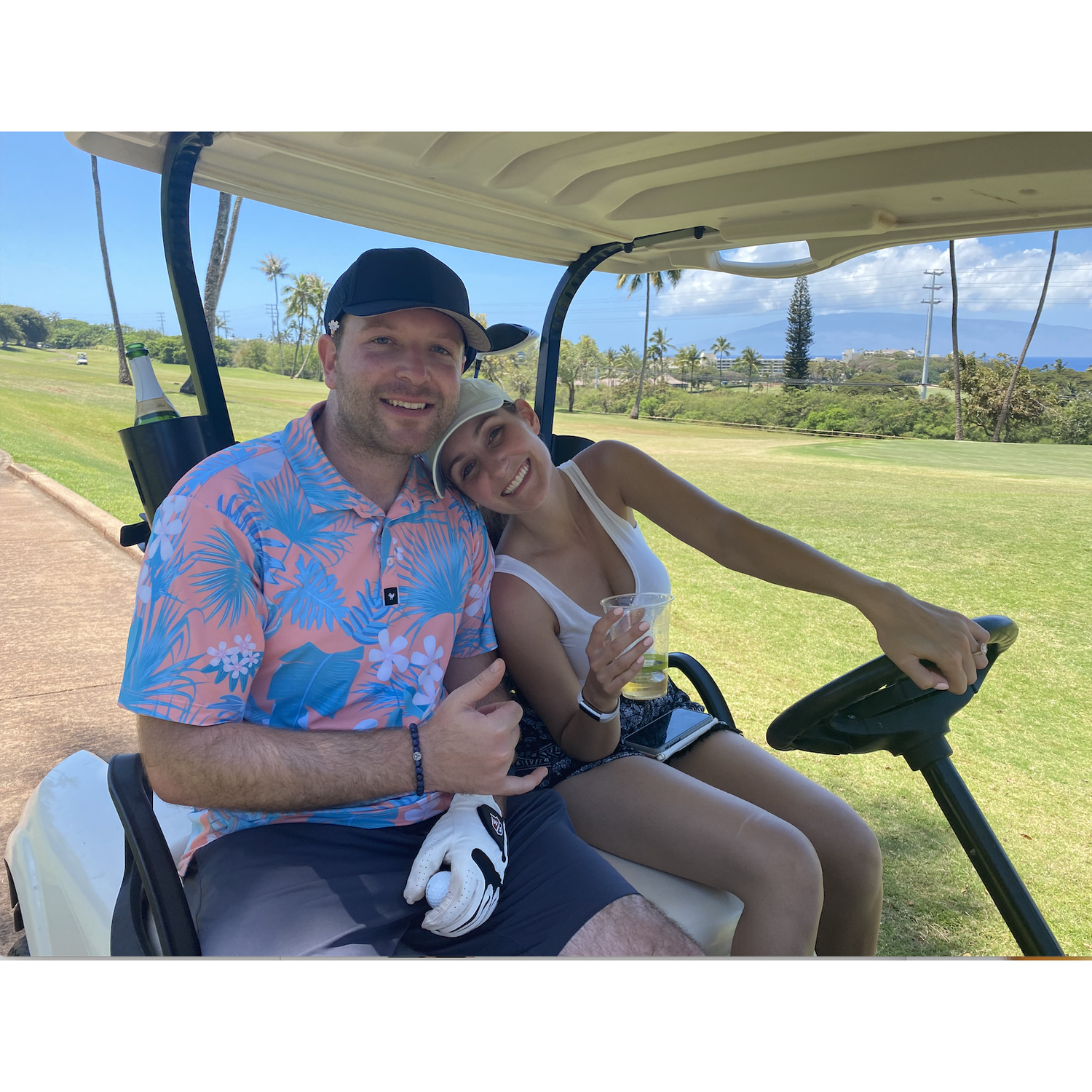 Kevin's 28th birthday in Maui - starting the day off with GOLF!