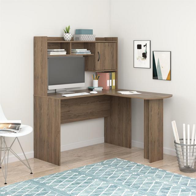Mainstays L-Shaped Desk with Hutch, Multiple Colors