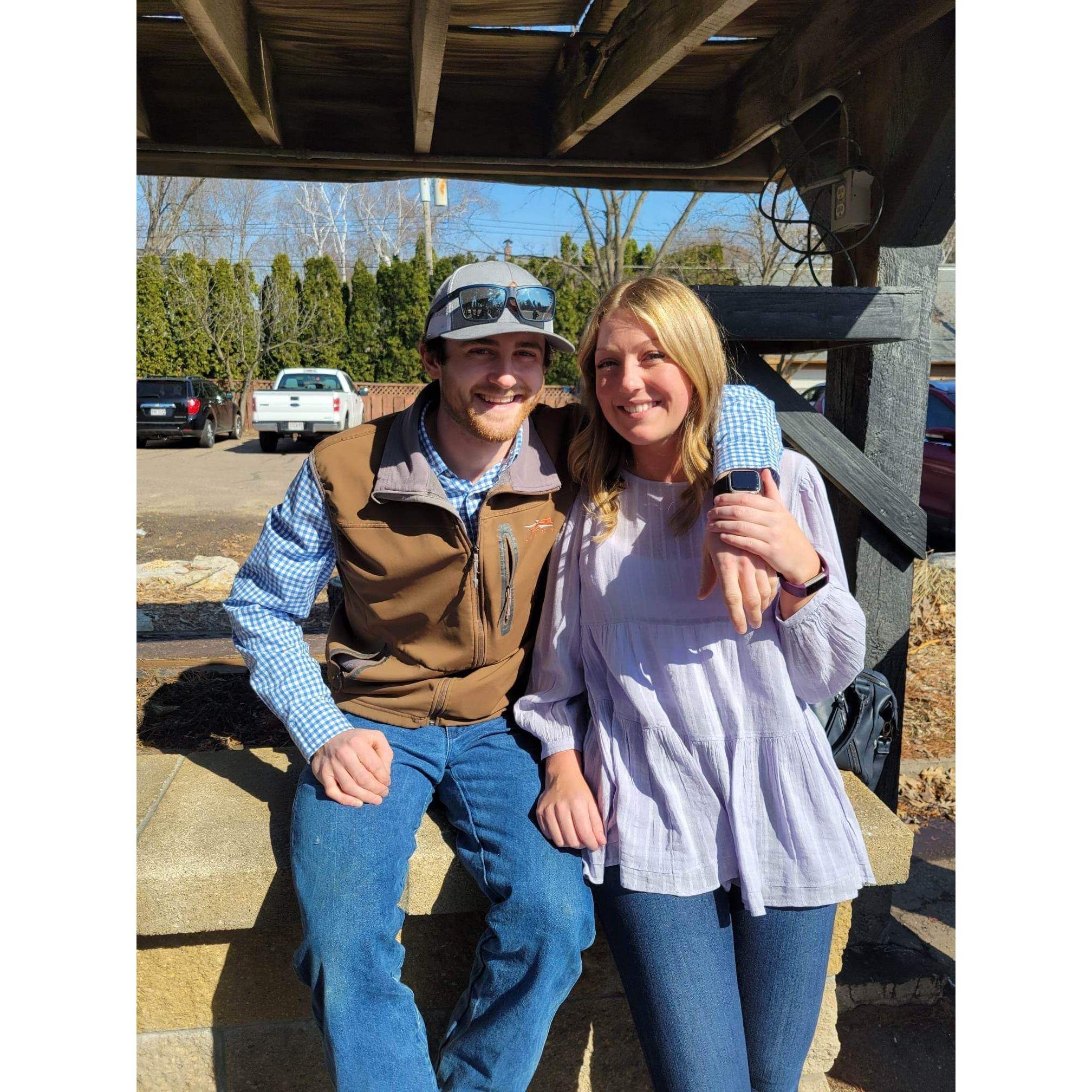 Our first official photo together as a couple!