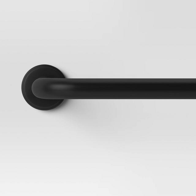 66"-120" Blackout Rounded Curtain Rod Black - Threshold™