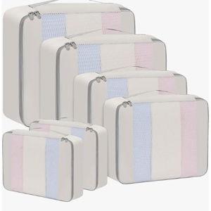 BAGAIL 6 Set Packing Cubes Various Sizes Packing Organizer for Travel Accessories Luggage Carry On Suitcase