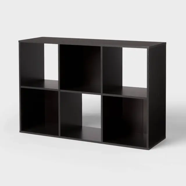 6 Cube Book Shelf Black - Brightroom™