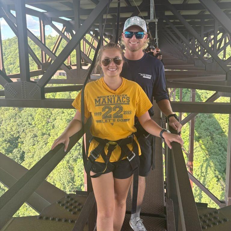 Walking the bridge at New River Gorge