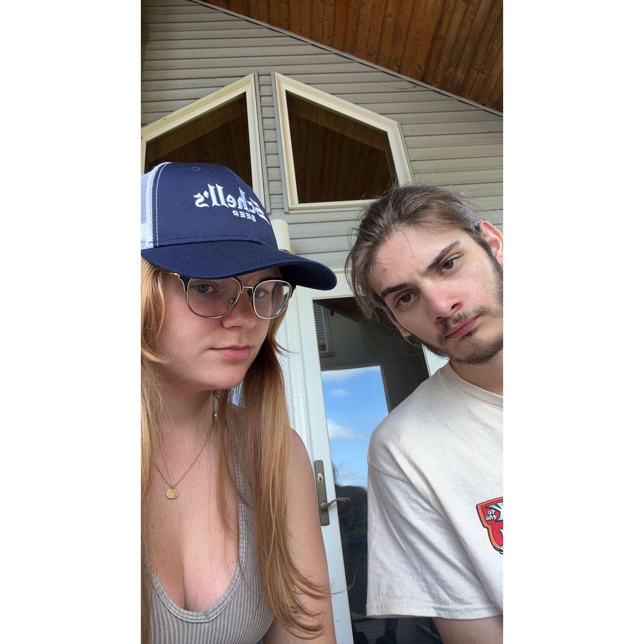 He likes this phot because I look weird in it
