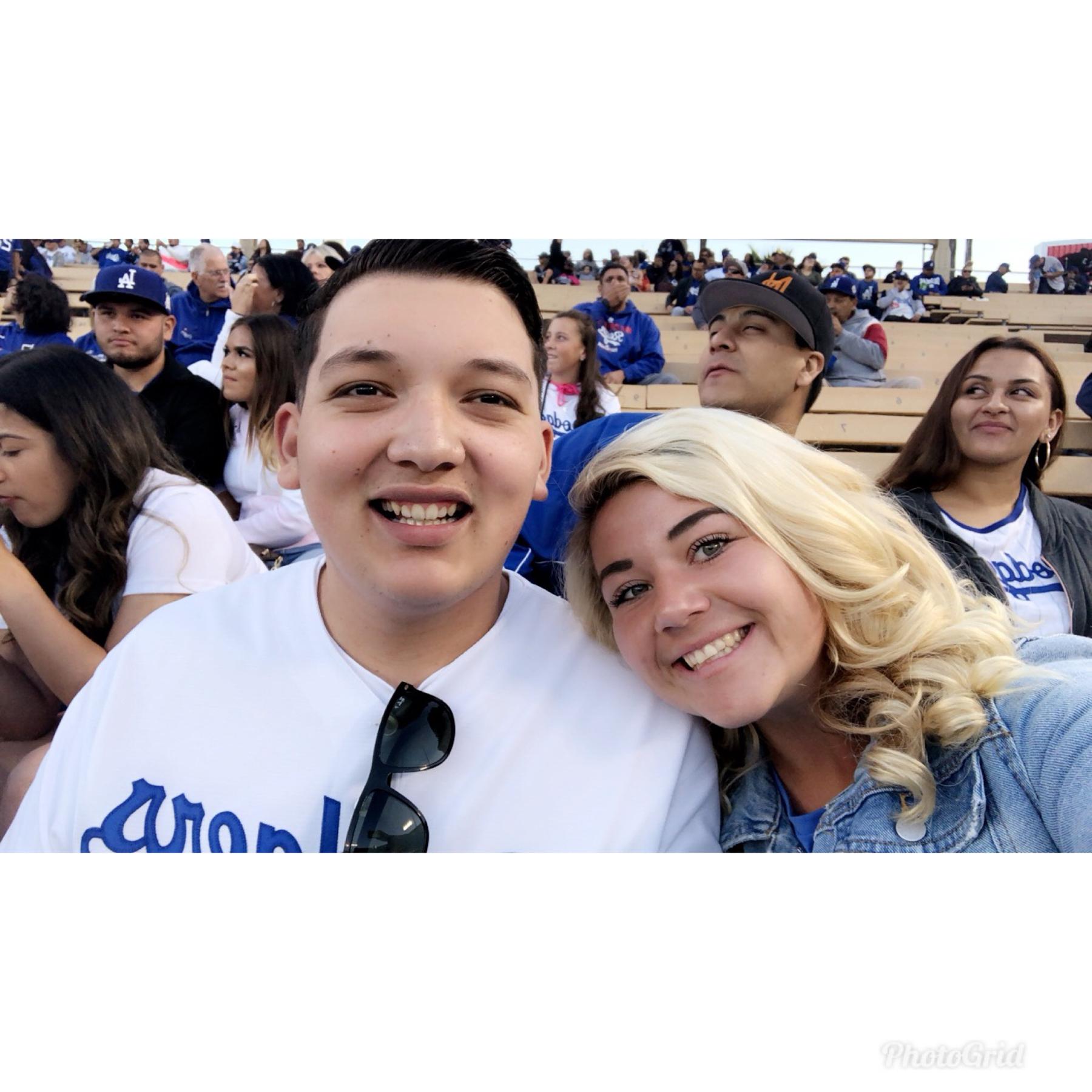 Cate’s first Dodger game in 2018!!!