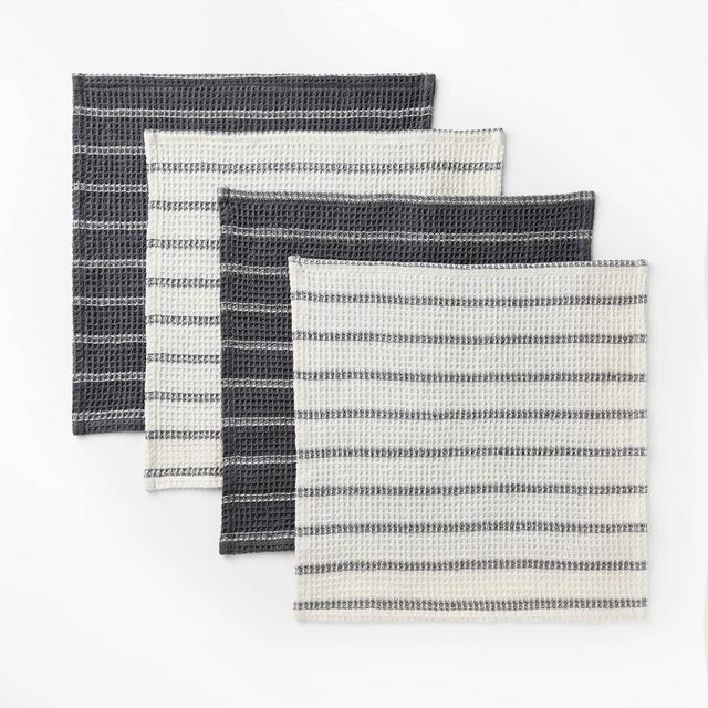 4pk Dish Cloth Set Dark Gray - Figmint™