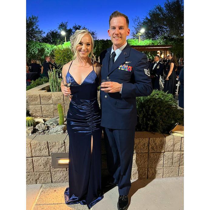 First and last Air Force Ball together. This was a great night that gave us an excuse to look fancy with friends!
