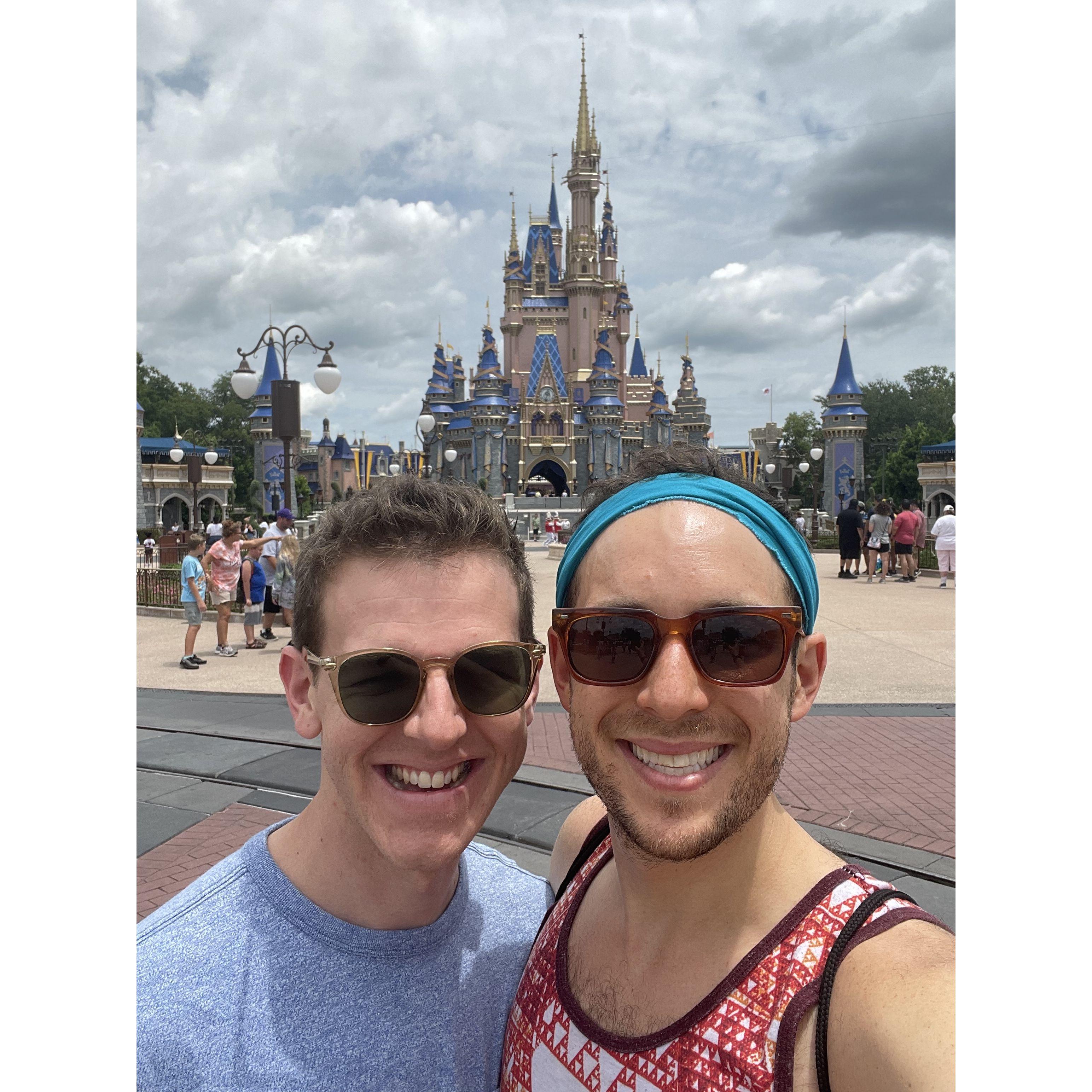 June 2021 - Disney World - Does this castle make my ears look big? (still the first time - thanks Kaitlin and Cassidy)