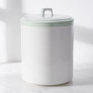 Baker Pistachio Rim Large Ceramic Canister