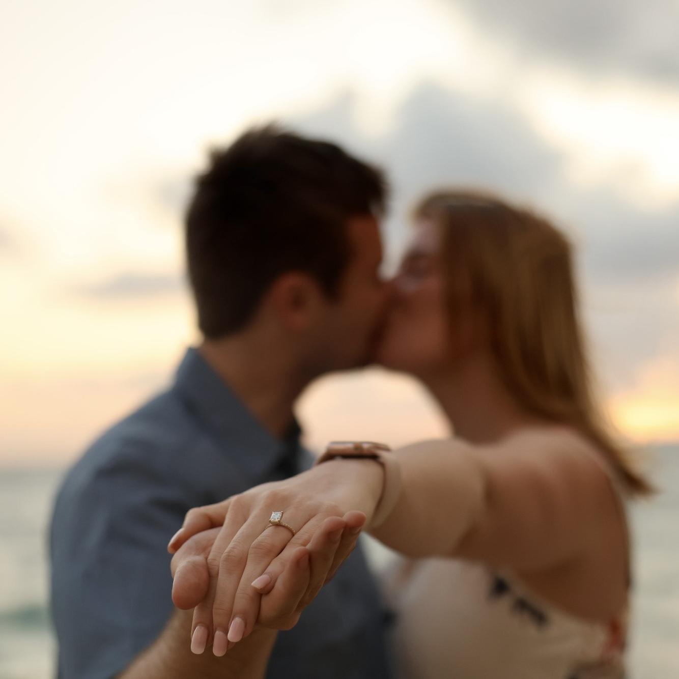 photos right after Zach proposed in Hawaii!