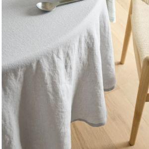 European Linen Tablecloth in Mist