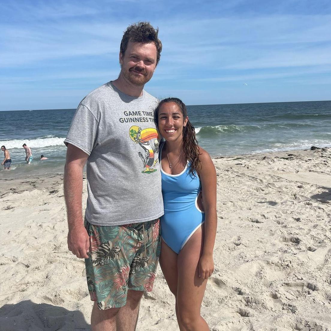 Beach bums, on Jonathan's first visit to Long Beach Island and the Jersey Shore!