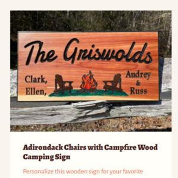 Custom Camping Sign