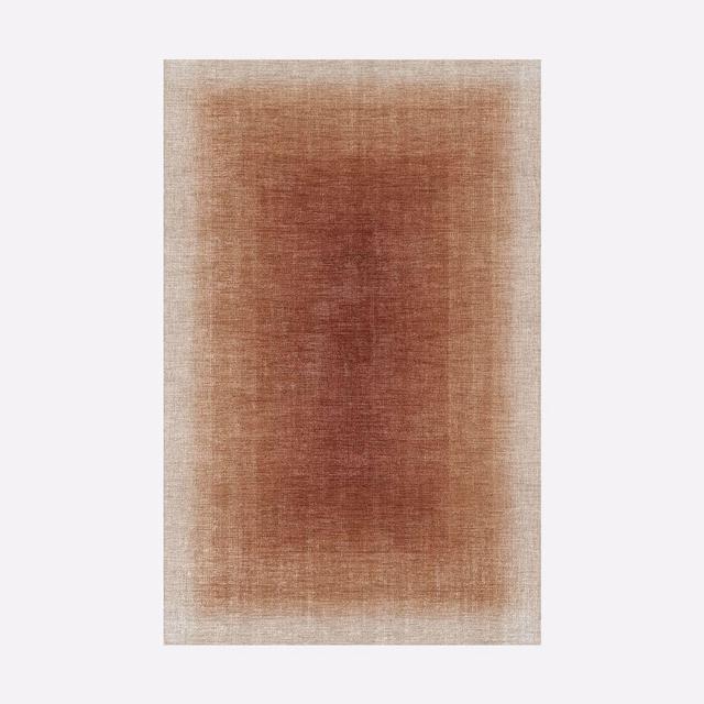 Shaded Border Rug, 5x8, Copper