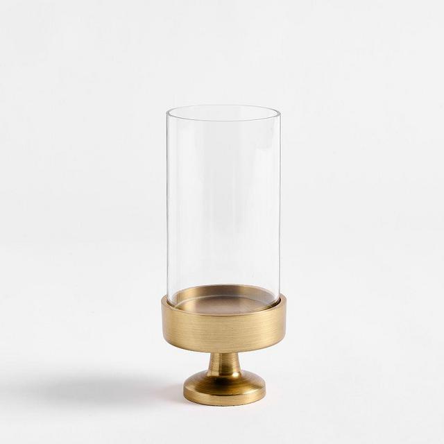 Monique Lhuillier Salerno Hurricane: Small Pillar Holder - Brass
