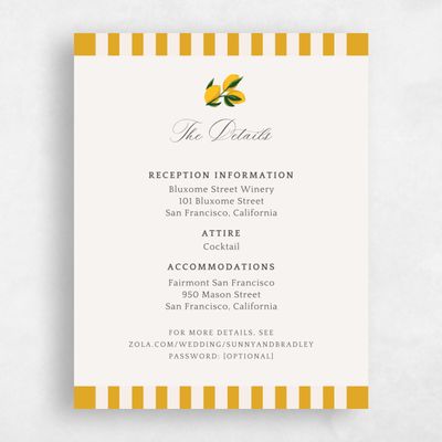 Yellow Wedding Enclosure - Limone