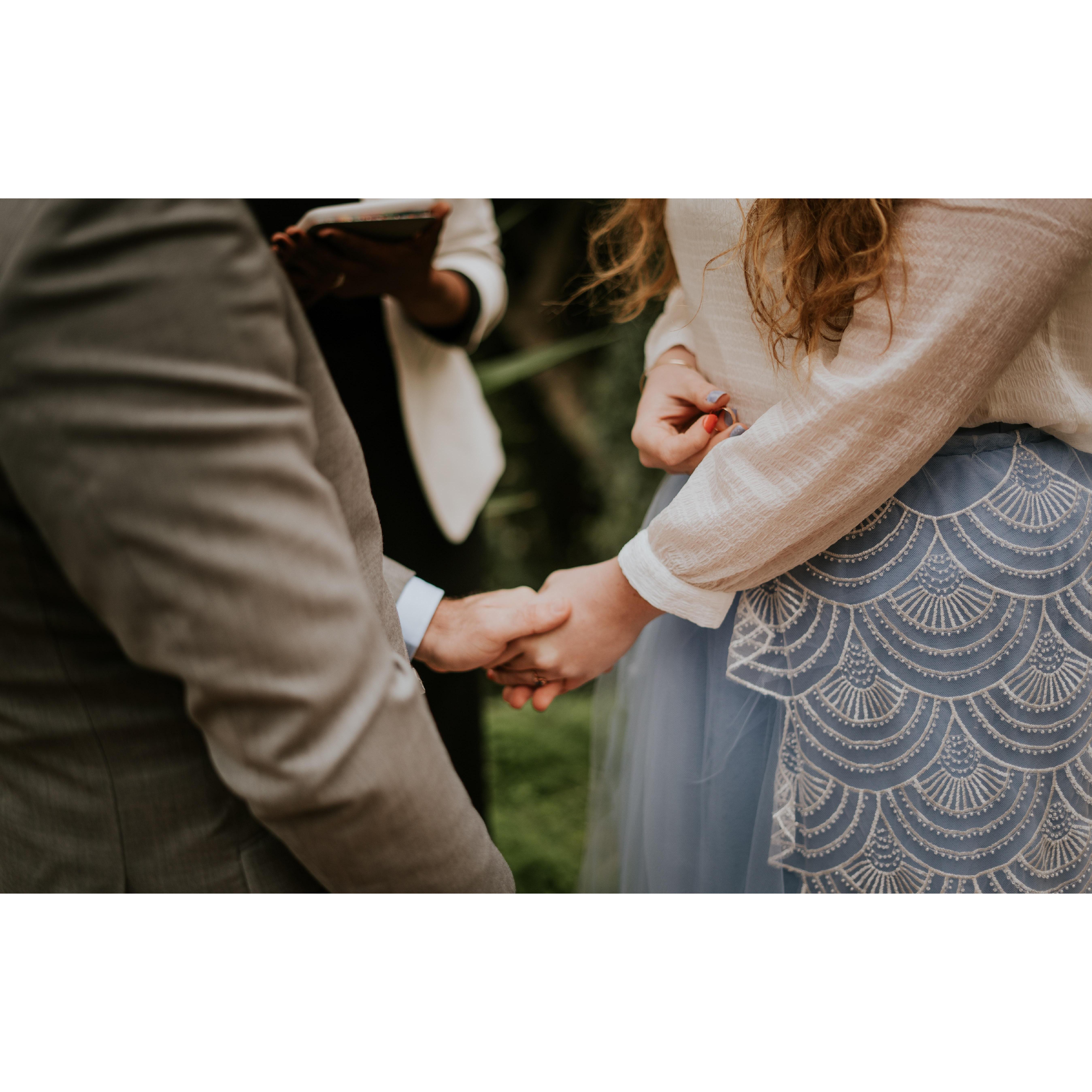 Performed a ring exchange during our ceremony.