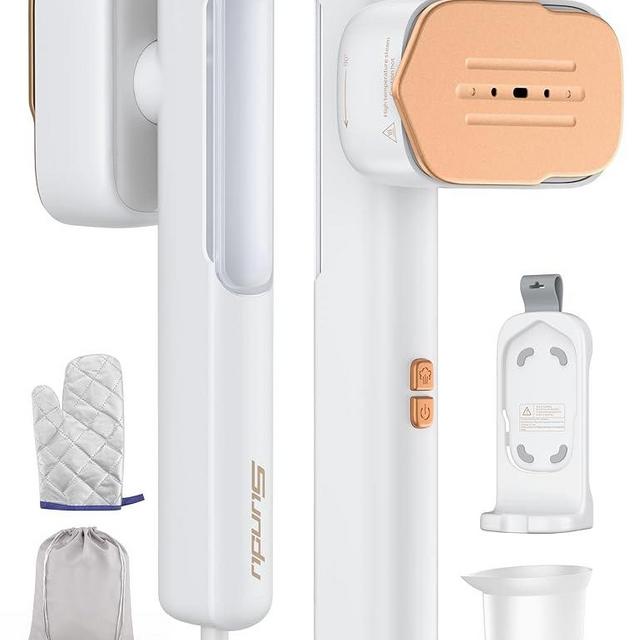 Steamer for Clothes, 120-240V Handheld Garment Steamer, Sundu Travel Steamer ＆ Iron 2 In 1, 15s Fast Heat up