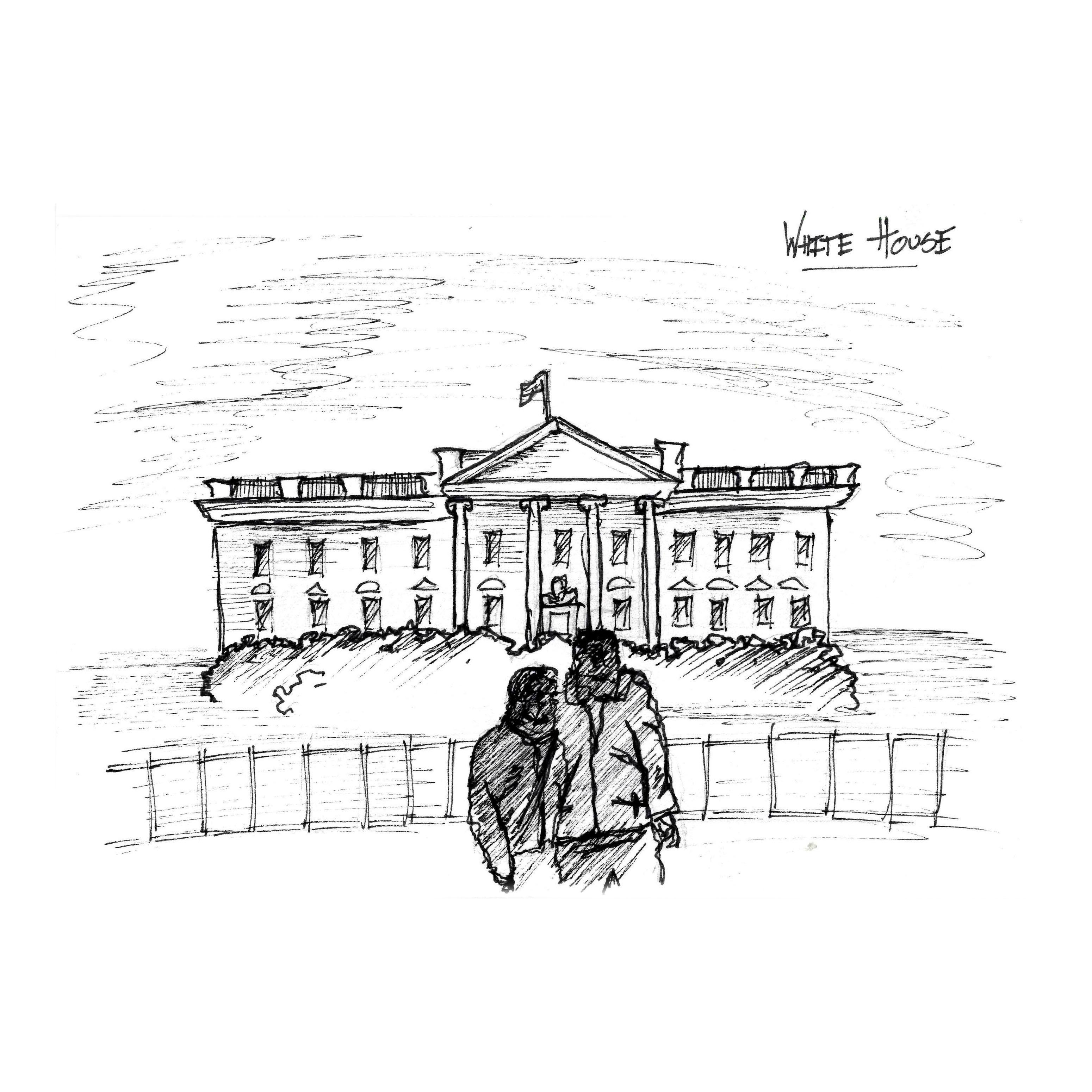 Trey drew this for Allie after his visit to see her in Washington, DC, 2013.