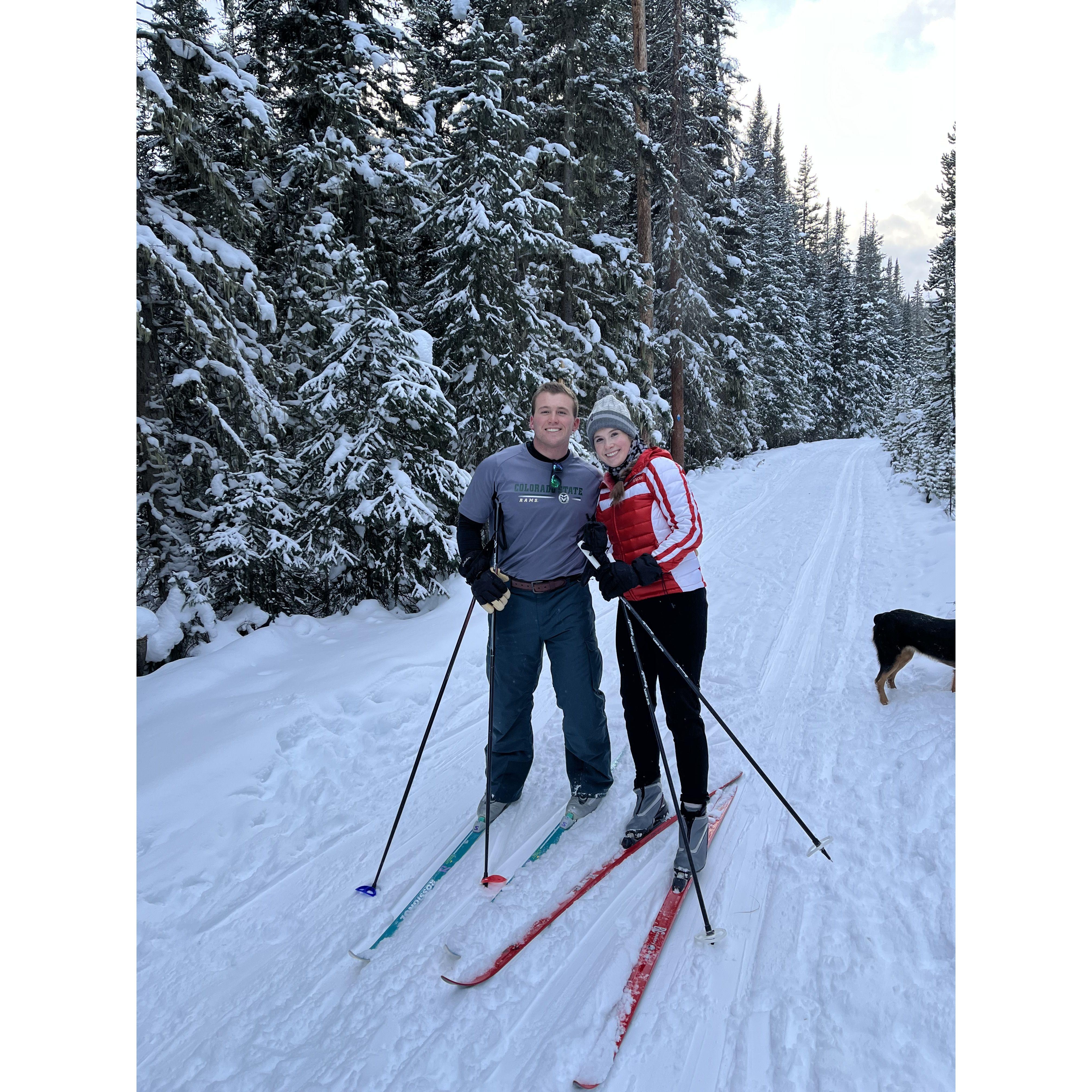 Cross country skiing in Fraser for Christmas