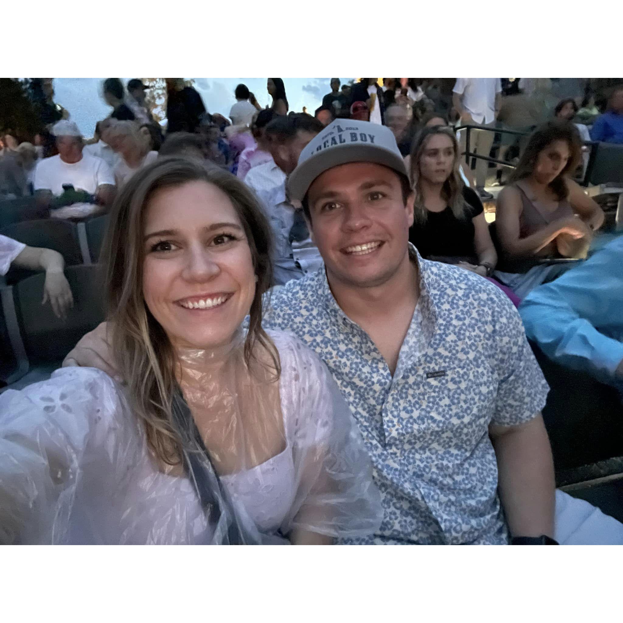 Hunter and Jackie love live music. Fun fact, they have attended more concerts in the rain than not.