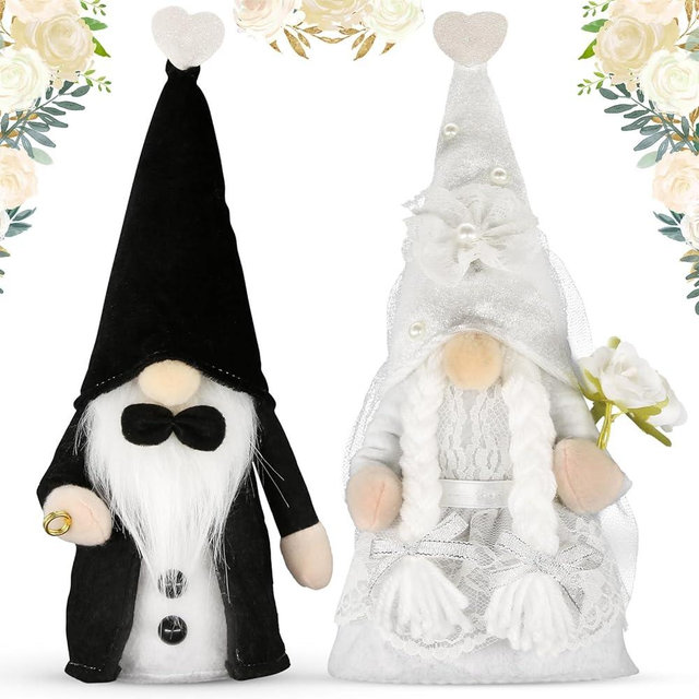 Funny Engagement Gifts for Couples - Bride and Groom Gnomes Gifts for Newly Engaged Couples - Happy Engagement Gifts for Bride, Bride to Be Gifts - Just Engaged Gifts for Her, Friends - Wedding Gifts
