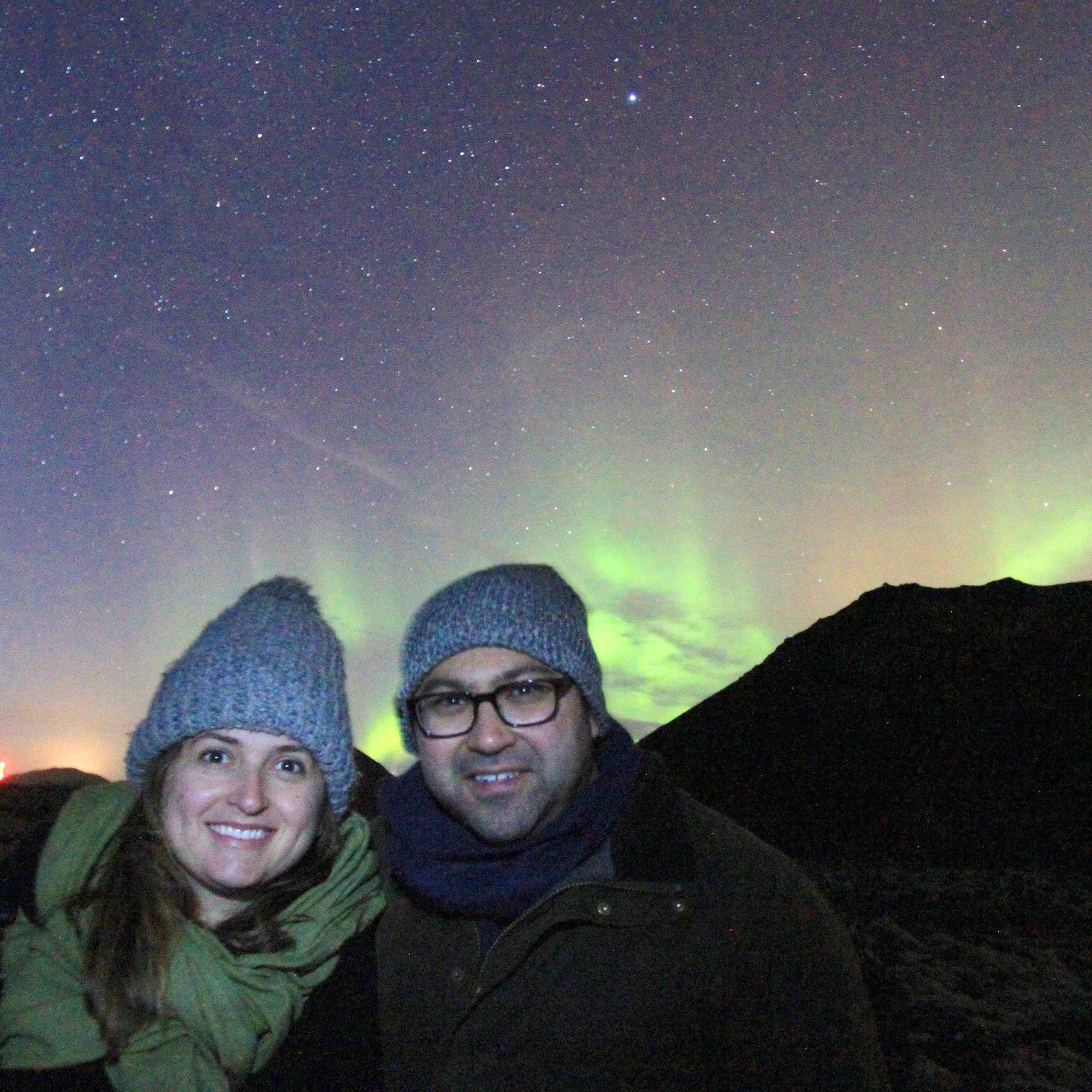 in Iceland, seeing the Northern Lights