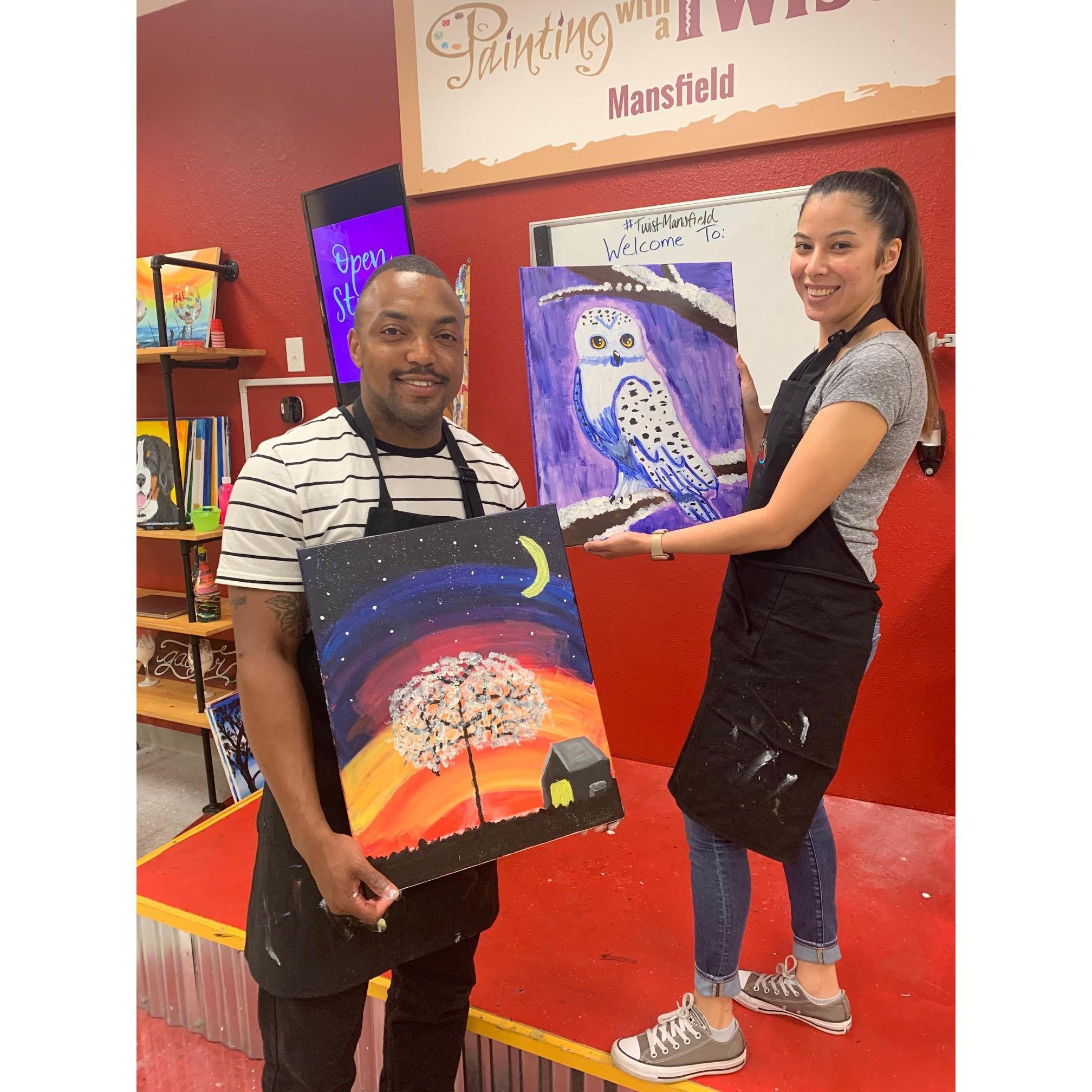 " Our first of many paint nights"