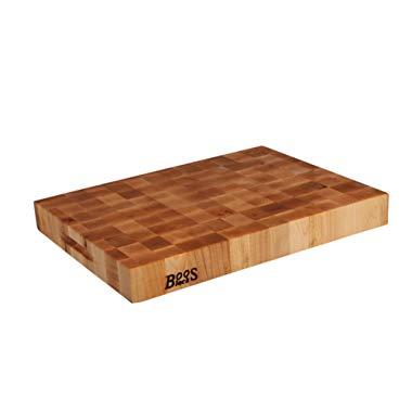 John Boos Block CCB2015-225 Classic Reversible Maple Wood End Grain Chopping Block, 20 Inches x 15 Inches x 2.25 Inches