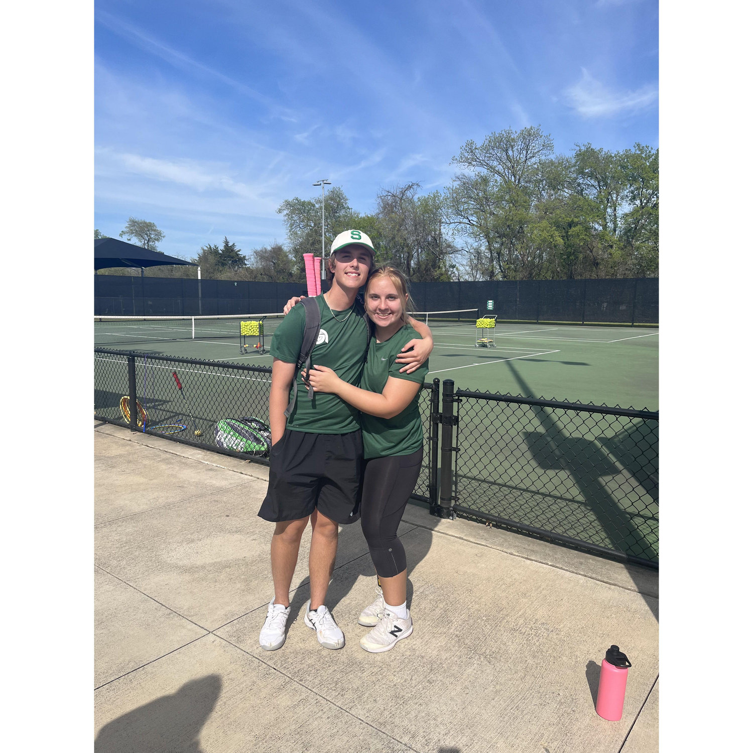 Tennis double's partners