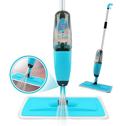 Spray Mop Strongest Heaviest Duty Mop - Best Floor Mop Easy to Use - 360 Spin Non Scratch Microfiber Mop with Integrated Sprayer - Includes Refillable 700ml Bottle & a Reusable Microfiber Pad.