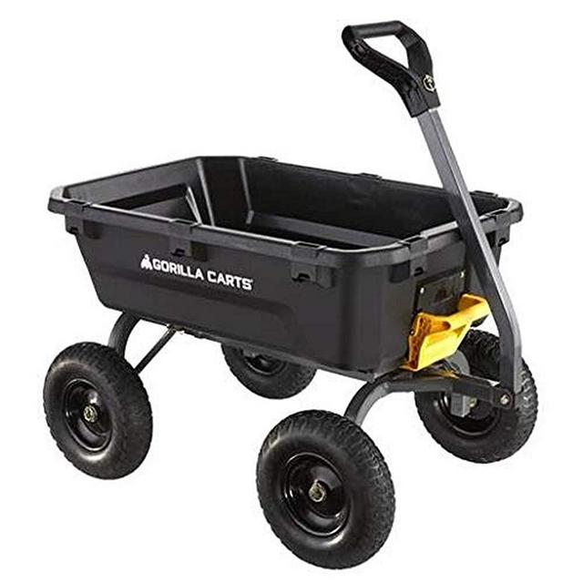 Gorilla Carts 7GCG-NF Poly Dump Cart, Black