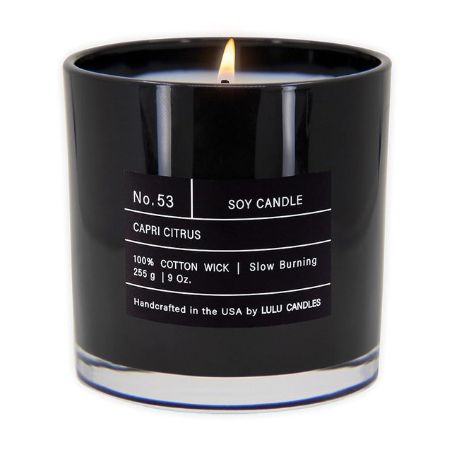 Lulu Candles | Capri Citrus | Luxury Scented Soy Jar Candle | Hand Poured in The USA | Highly Scented & Long Lasting (9 Oz.)