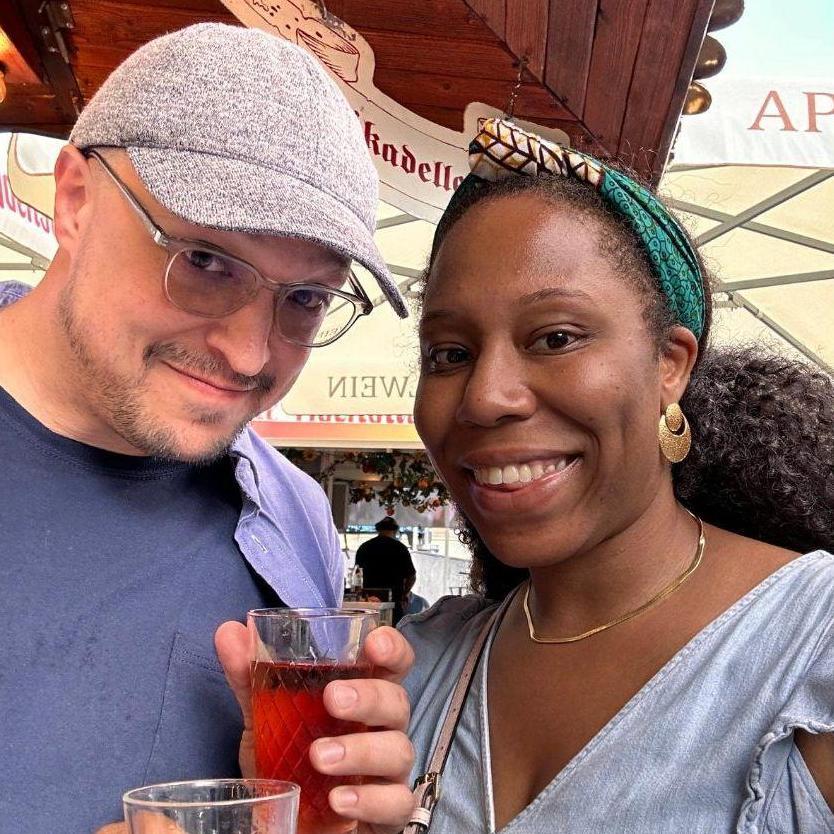 At the Apfelwein Festival in Frankfurt