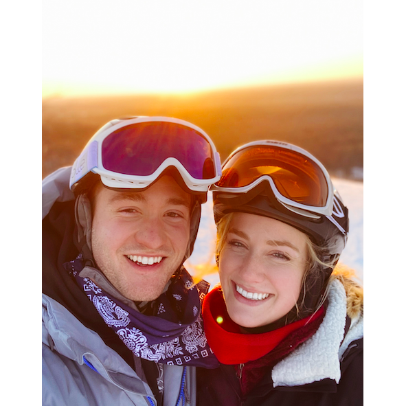 Ben and I enjoy skiing together (: