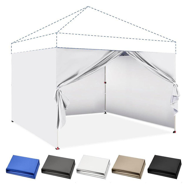 CROWN SHADES 10x10 Canopy Sidewalls (4pck) - Canopy Walls 10x10, Sidewalls for Canopy - Canopy Cover, Canopy Accessories, White
