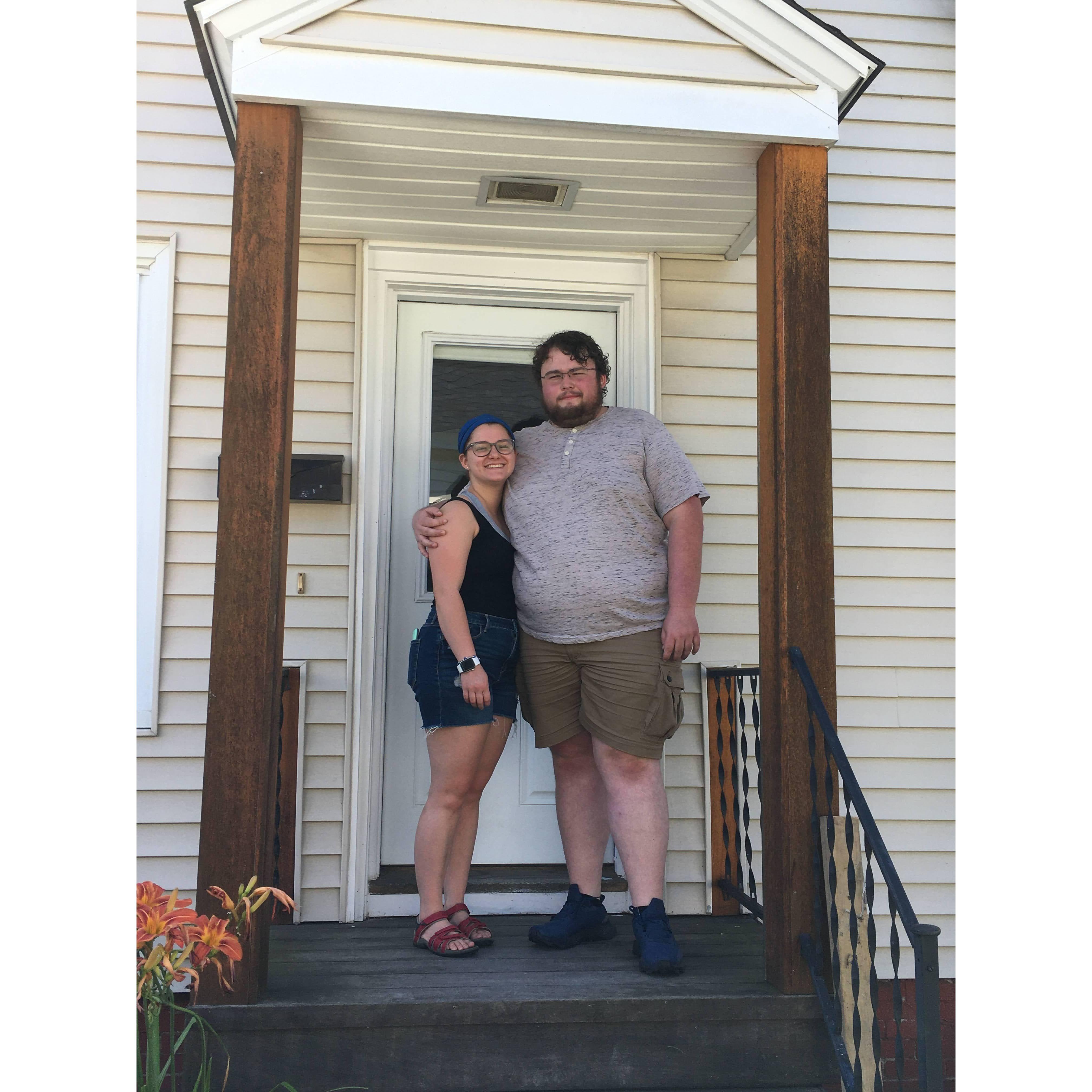 Moving into their first apartment together in Westbrook, Maine.