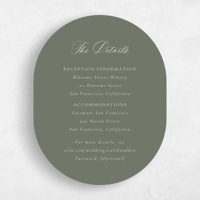 Dark Sage, Green Wedding Enclosure - Twila