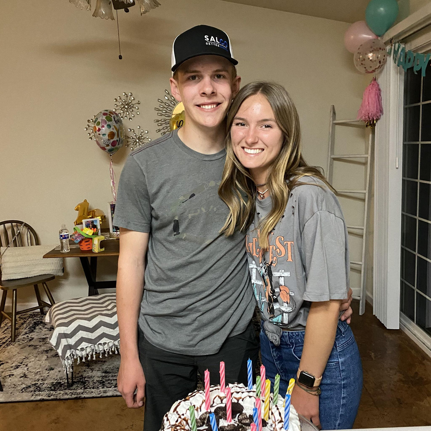 A picture of us on Grace's 17th birthday. April 2021