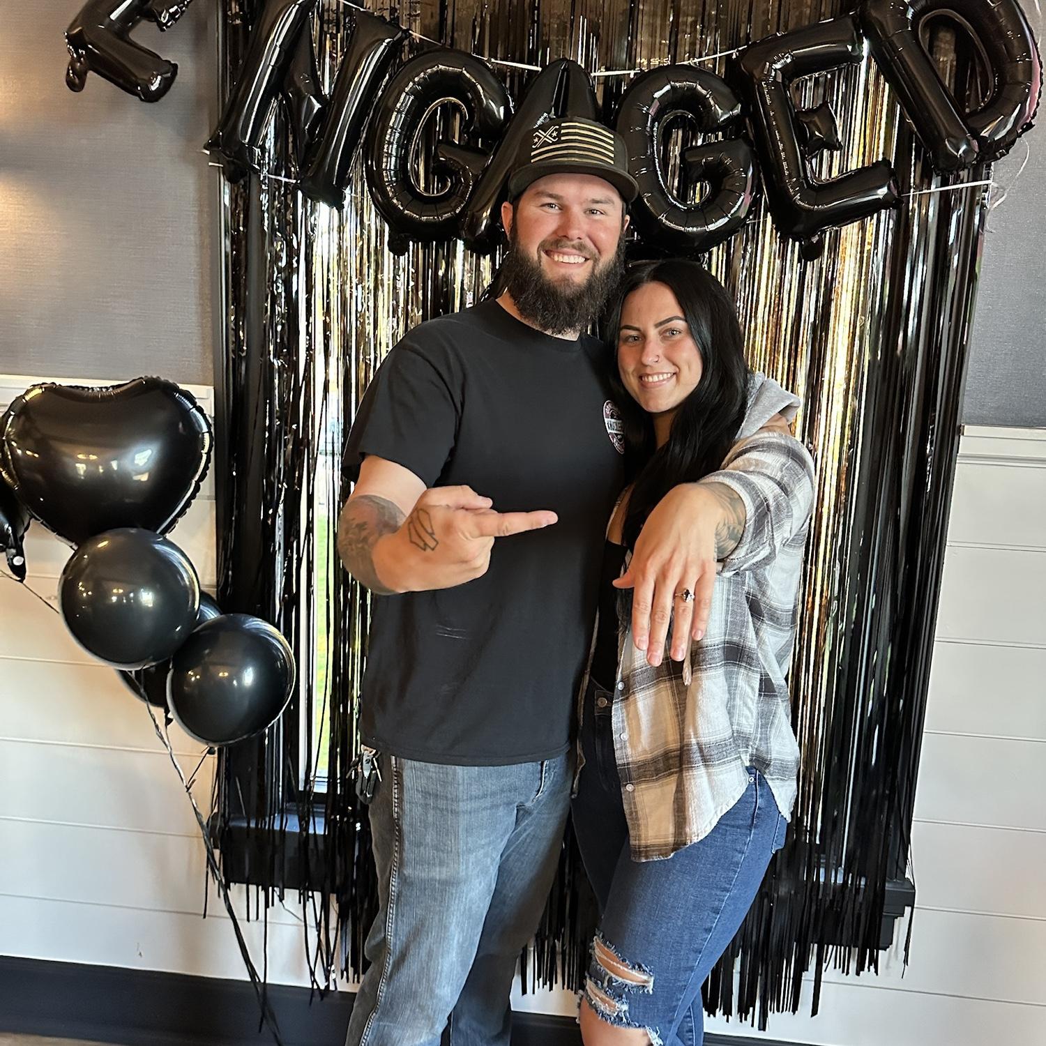 The day they got engaged & Jarod surprised Kristy with all their friends & family for a night of celebrating!