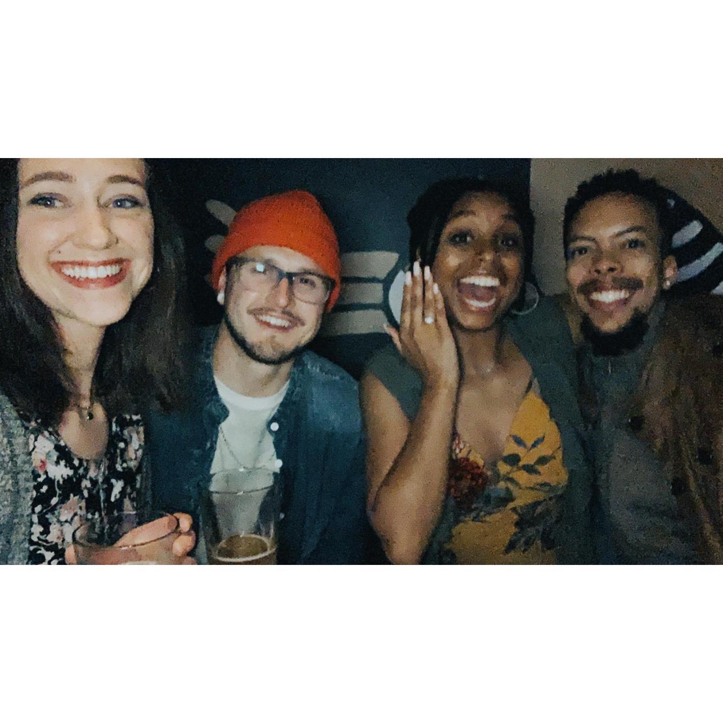 Proposal Dinner with Friends!