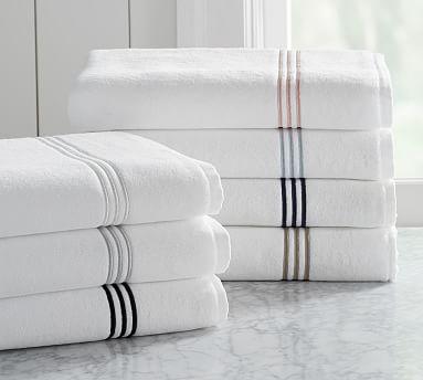 Grand Organic Embroidered Towels - Bath Towels