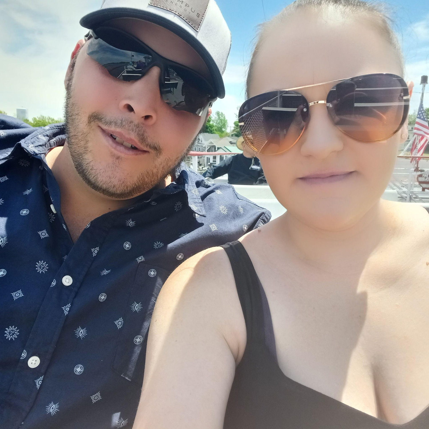On the boat tour of Thousand Islands, NY.