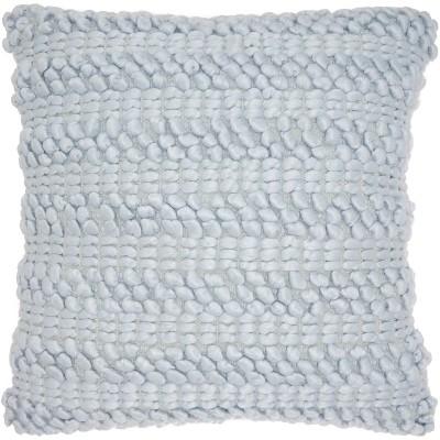 Woven Stripes Oversize Square Throw Pillow Blue - Mina Victory