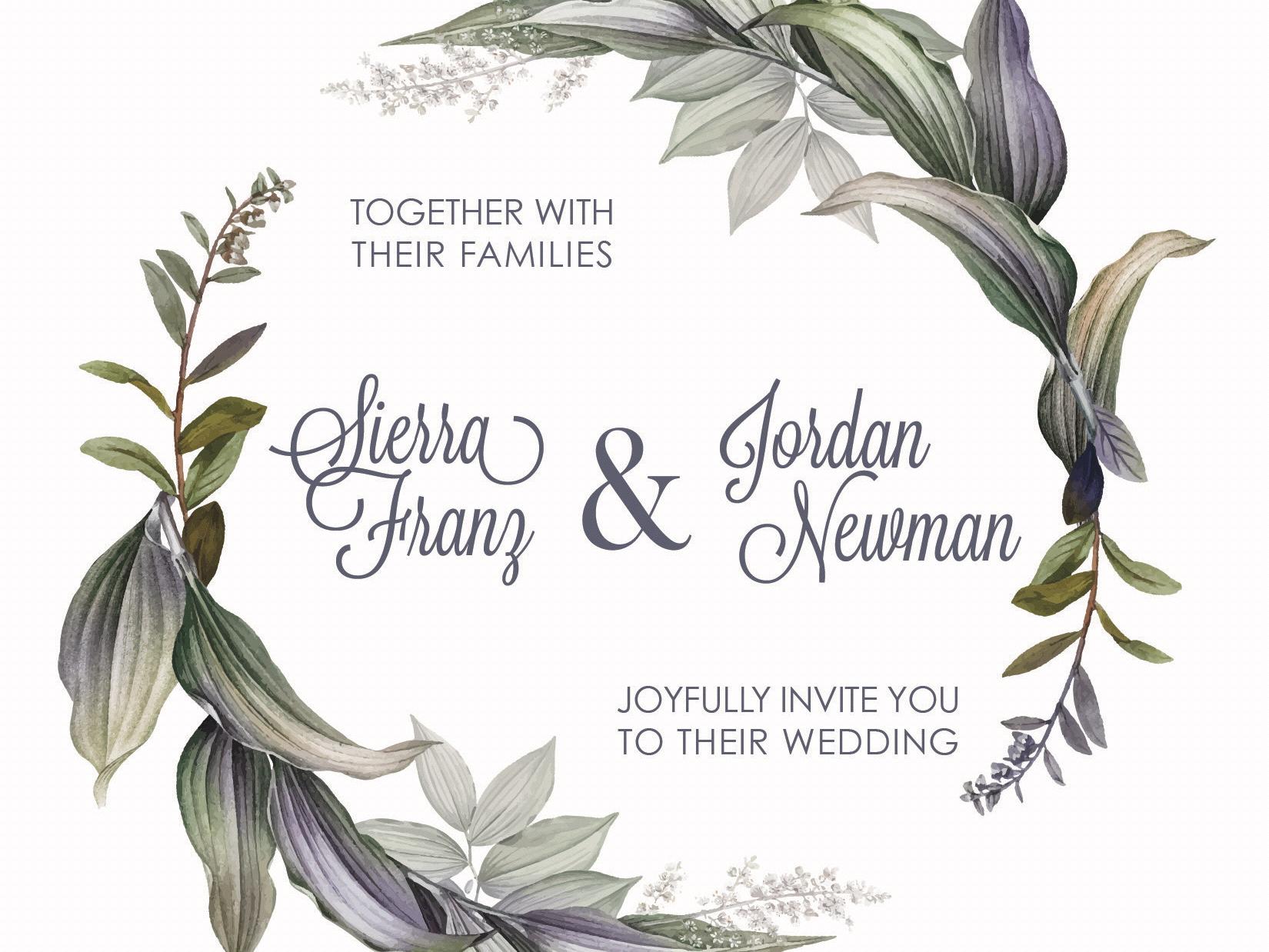 The Wedding Website of Sierra Franz and Jordan Newman