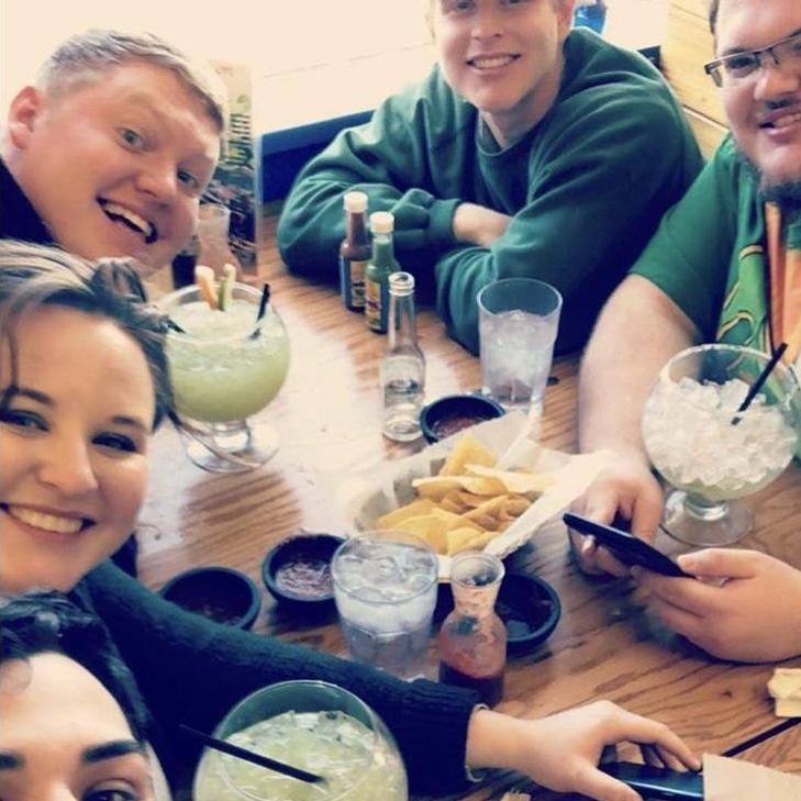 One of their favorite things to do is to be with the people they love. Here. they're in Scandia celebrating St. Patricks day by drinking margaritas... at least they're green!