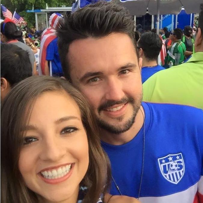 First professional soccer game together. USA vs. MEXICO