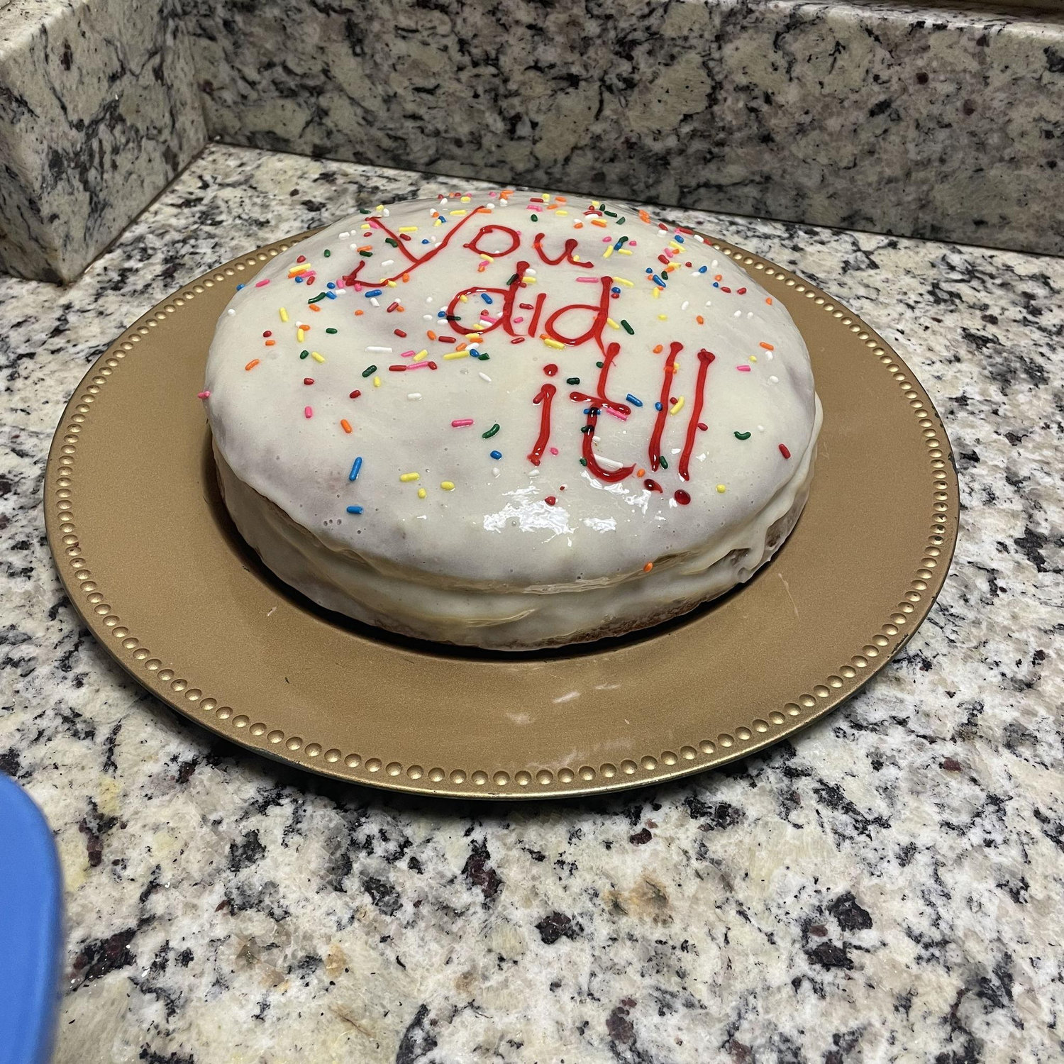 Celebrating Grant's first Marathon (Hartford 2022)
